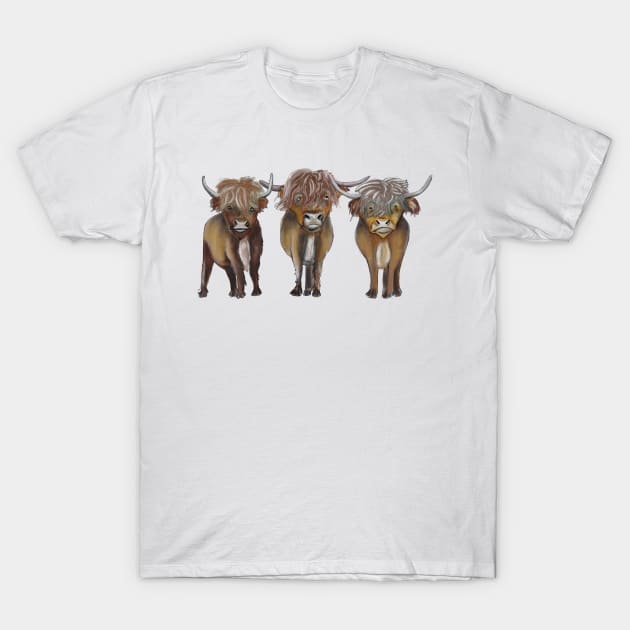 Scottish Highland cattle T-Shirt by msmart